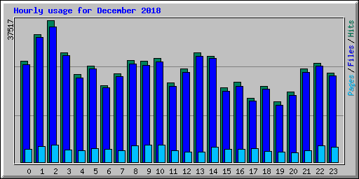 Hourly usage for December 2018