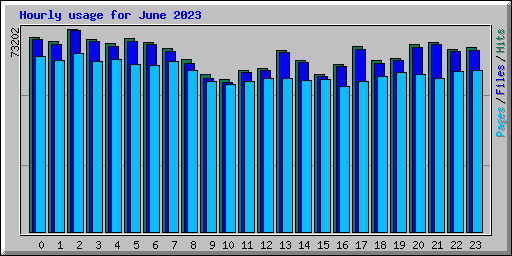 Hourly usage for June 2023