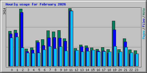 Hourly usage for February 2026